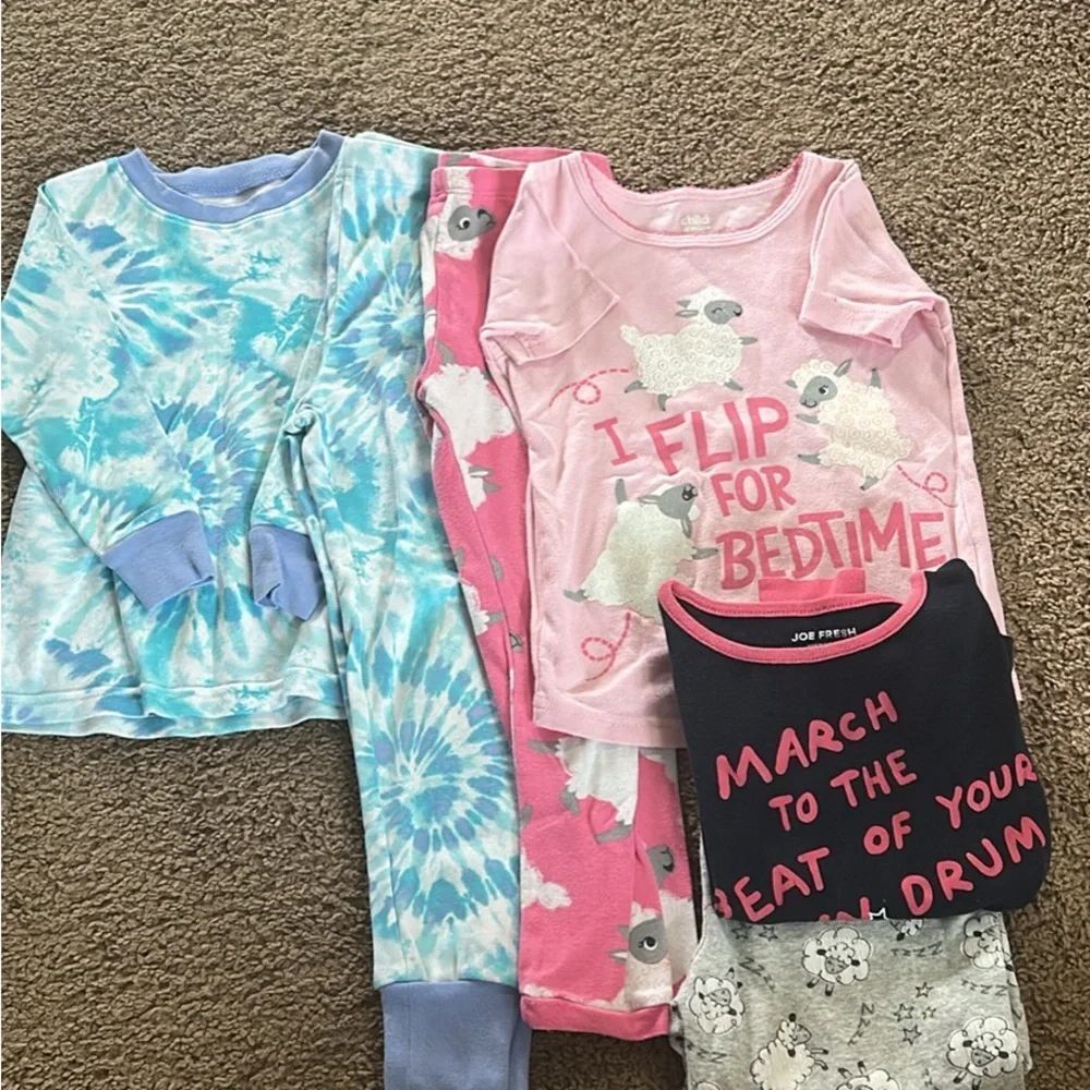 3 Sets of Pajama,  Blue and Pink Comfortable Loungewear